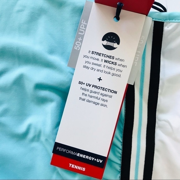 New! Fila Tennis Love Game Full Coverage Aqua Blue  UPF 50+ Tank Top - Picture 13 of 16